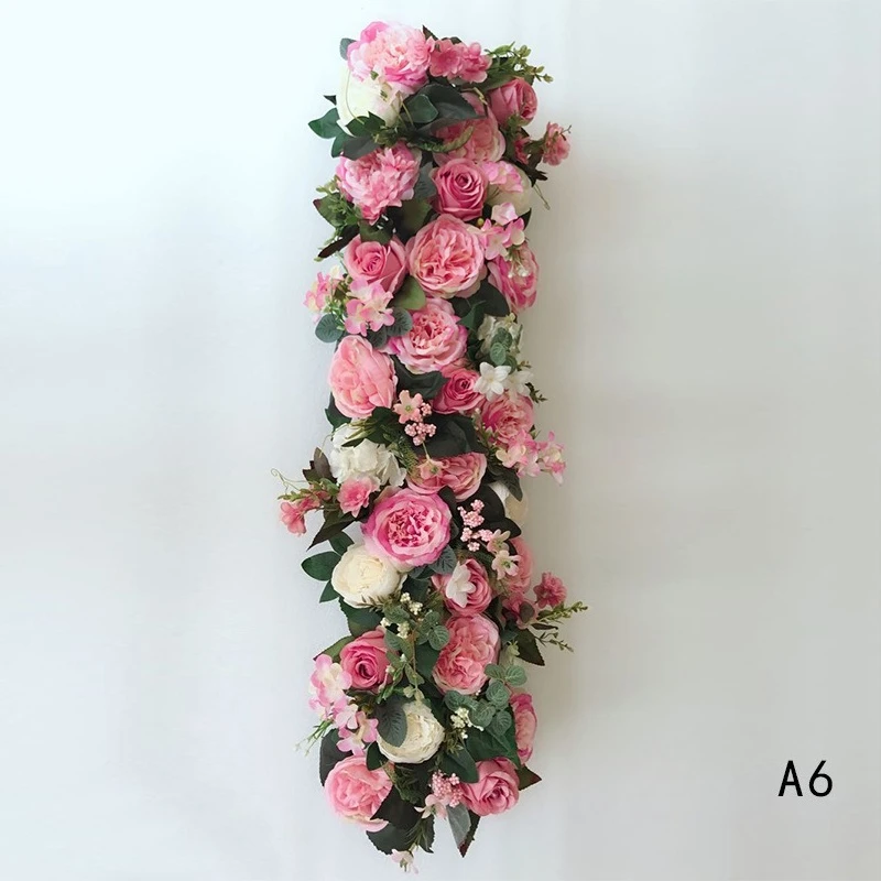 50-200CM Rosa Seidenrosen-Blumenreihe im Europäischen Stil, Künstliche Blumen für Hochzeits-Hintergrund, Bogen, Wegführung, Event-Display-Dekoration – Detail 4
