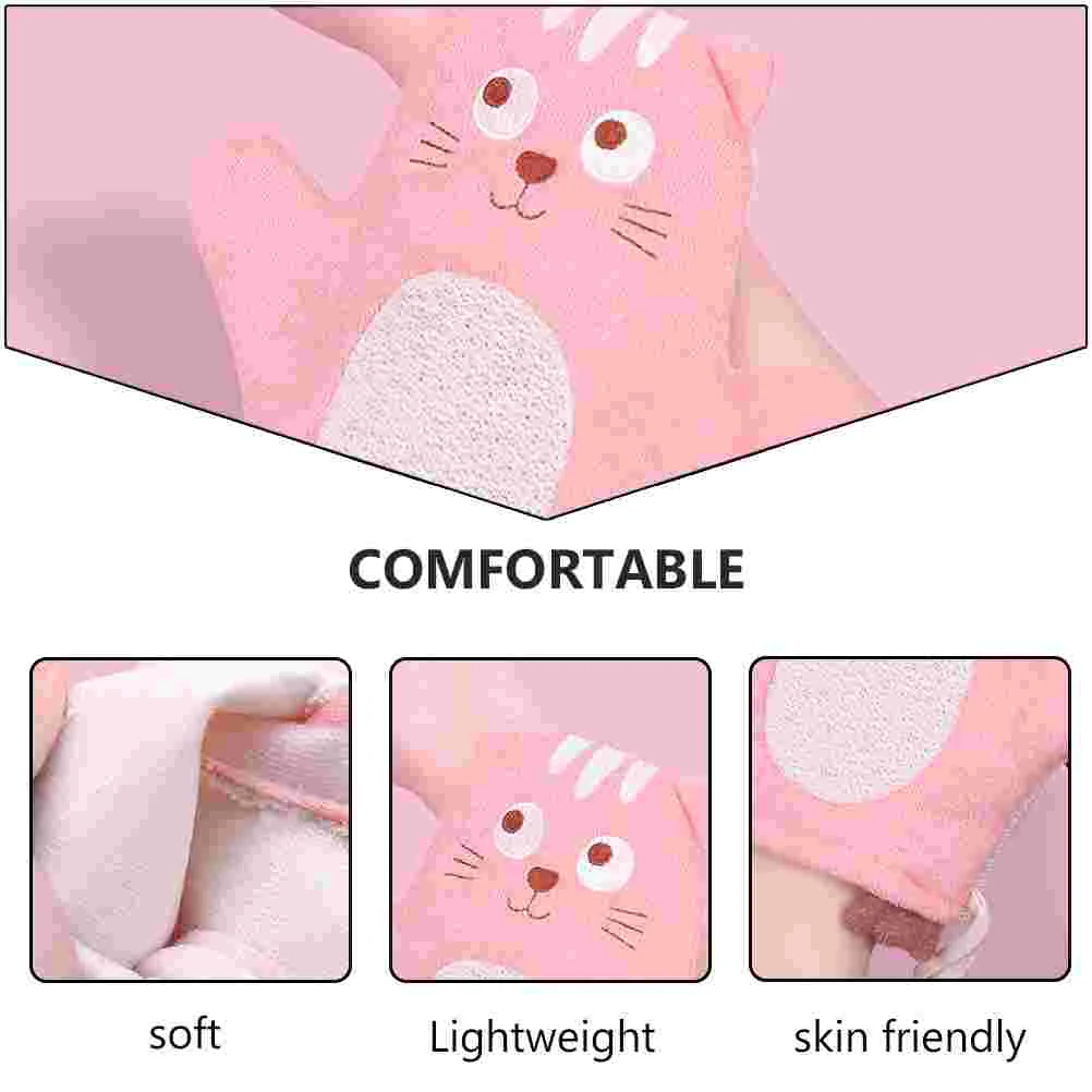 6 Pcs Bath Gloves Back Rubbing Towel Bathing Infant Shower Mitt Sponges Body Cleaning Brush Scrub