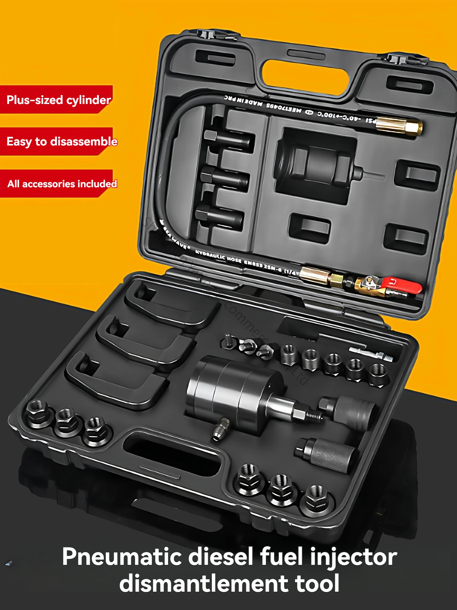 24-piece Pneumatic Diesel Injector Removal Tool Set suit for Mercedes-Benz Doctor Puller V80 Chase G10 Car