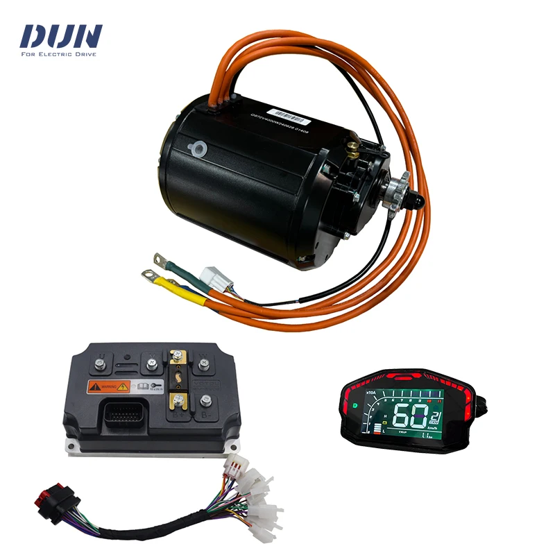 Liquid Cooled QS138 90H 4000W V3 PMSM Motor With Reduction Gears Box with Votol EM260s Controller and One-lin DKD Display Kits