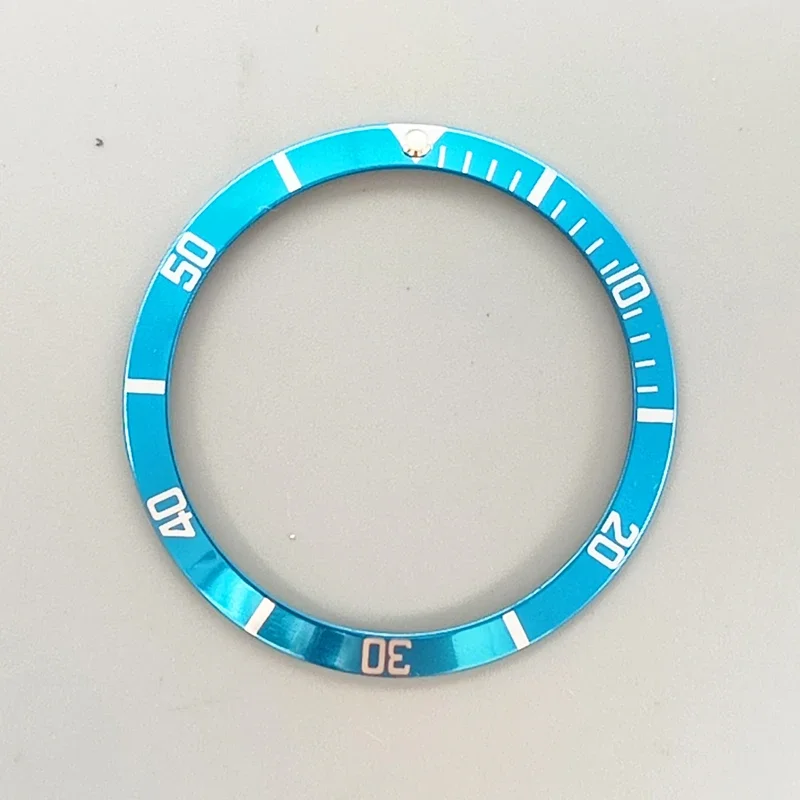 36.5mmx30.7mm NH35 NH36 Curved Aluminium Watch Bezel Insert Fits Submariner NH35 NH36 Movement Men's Watch Bezel Ring Parts