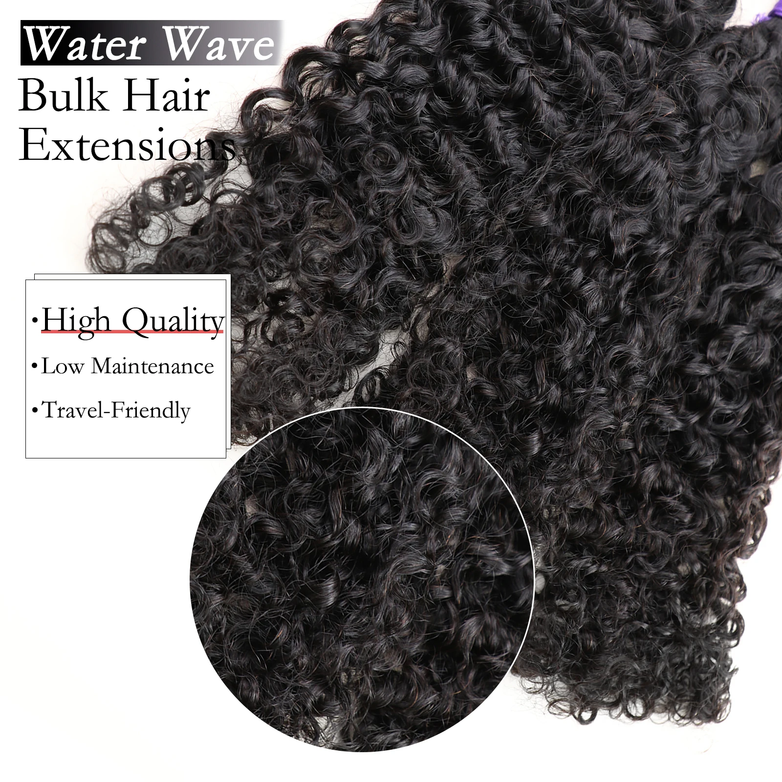 14-30Inch Water Wave Bulk Human Hair For Braiding 100g/Pcs No Weft Brazilian Human Hair Bulk Micro Braiding Hair For Boho Braids