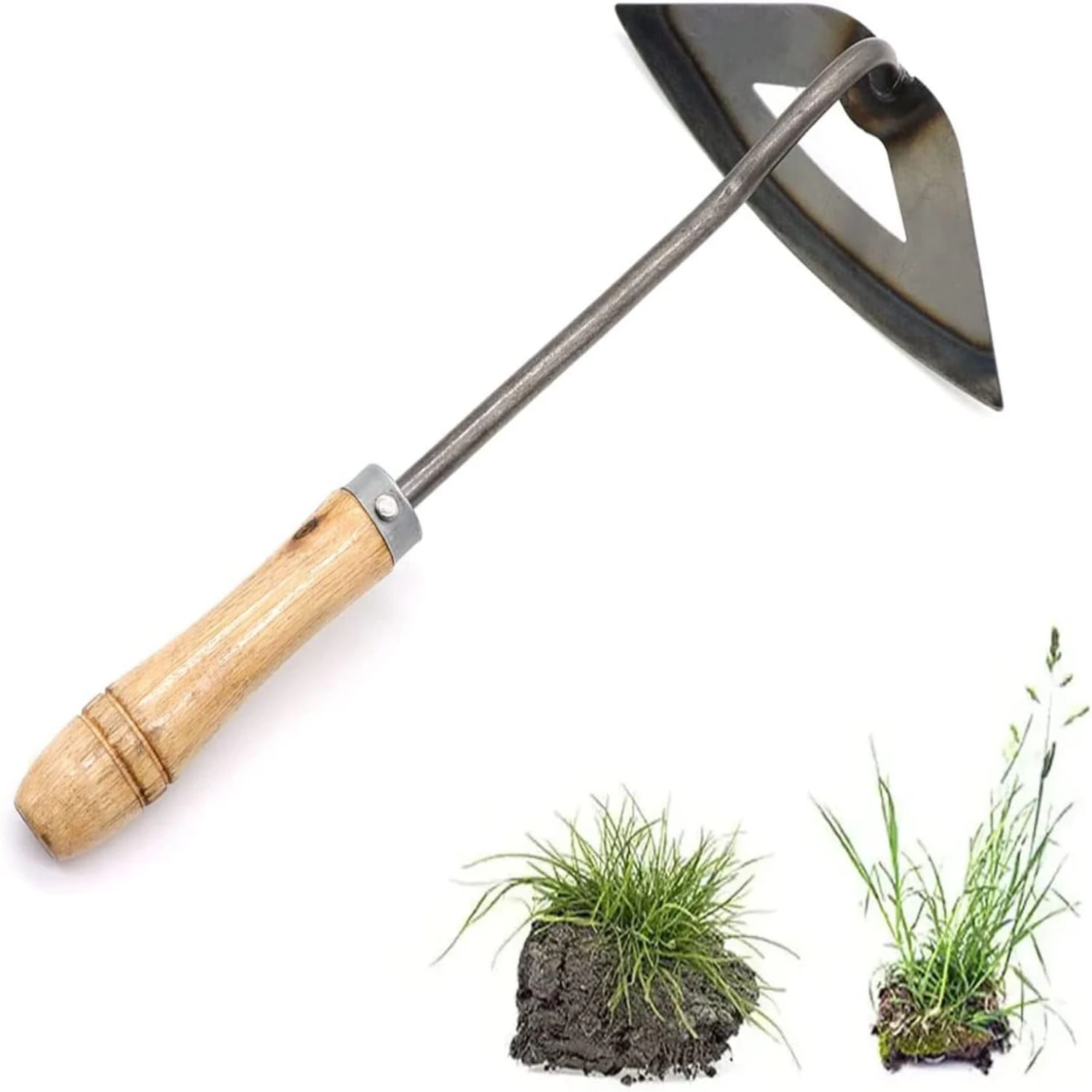 Kana Hoe 217 Japanese Garden Tool - Hand Hoe/Sickle is Perfect for Weeding and Cultivating. The Blade  is Very ., Beige-020