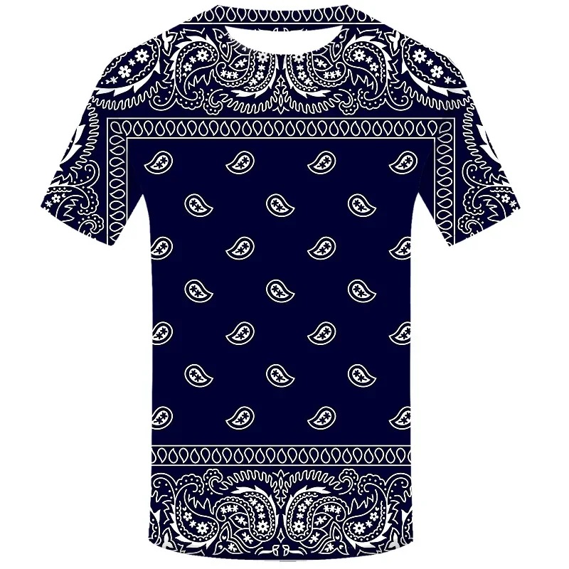 Red Bandana Fashion 3d Print T Shirt Men Hip Hop Streetwear Tshirt