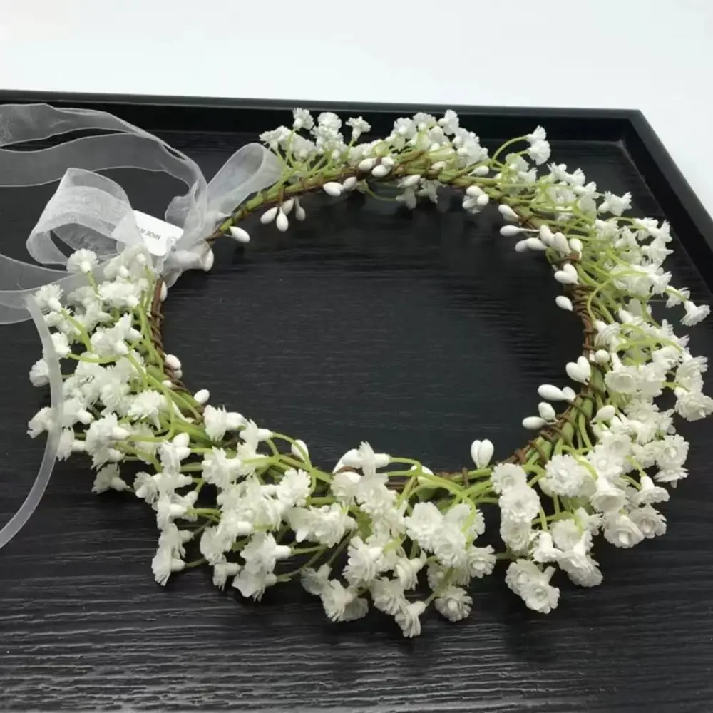 Simulated Flower Floral Headband Korean Style Garland Wedding Headpiece Boho Style Hairband Bridal Wreaths Bridal Bridesmaid