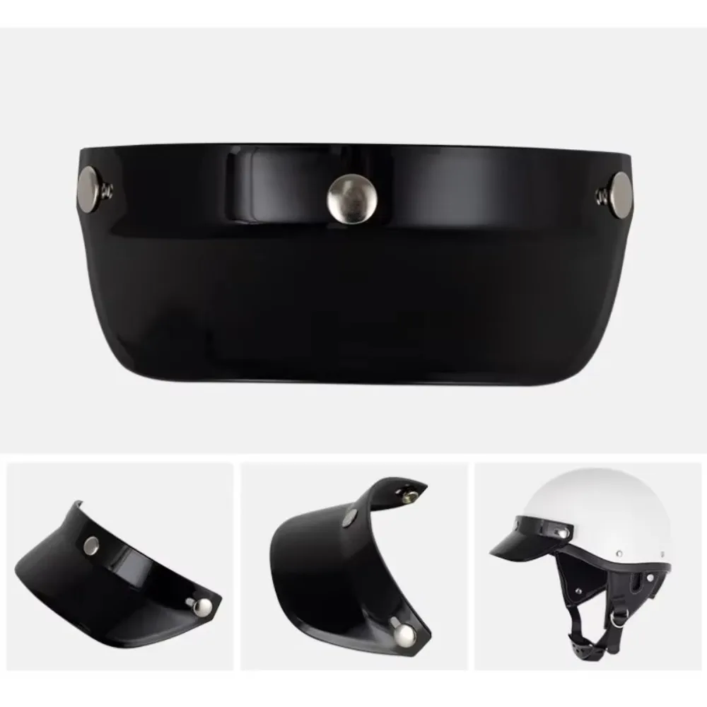  1 Pc Retro Helmet Three-button Motorcycle Helmet Brim Sunshade Sunscreen Motorcycle Accessories