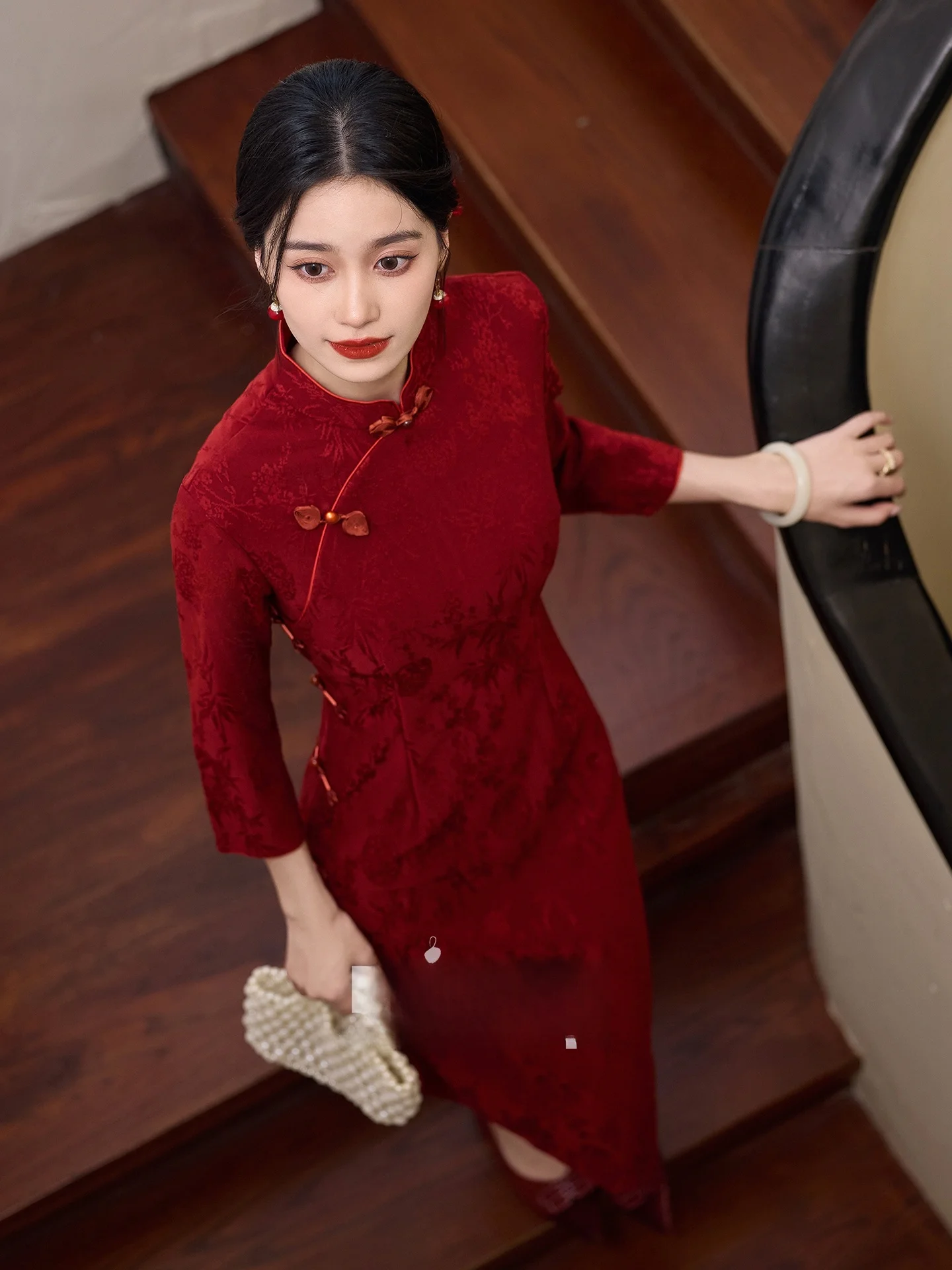 

Red Long Sve Engagement Wedding Dr New Chinese Sle Small Size Bride Alcohol Ceremony out of Marriage Ceremony