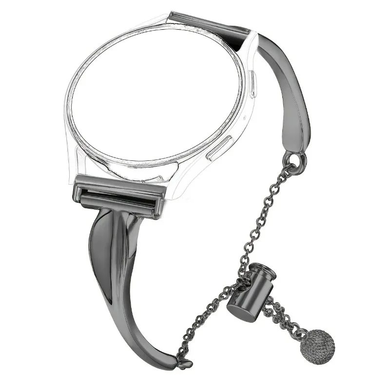 Elegant Polished Thin Cuff Wristband for Apple Watch Starp 11 10 9 8 7 6 5 Women Adjustable Chain Bangle for IWatch Band 38‑49mm