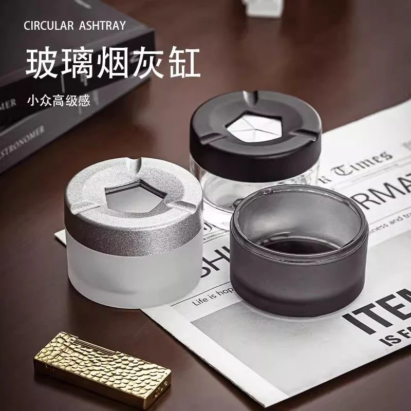 

Новая модель пепельницы с вращающейся крышкой и функцией предотвращения разлета пепла, креативный и персонализированный стеклянный дизайн для автомобиля, дома и офиса, разборная конструкция.