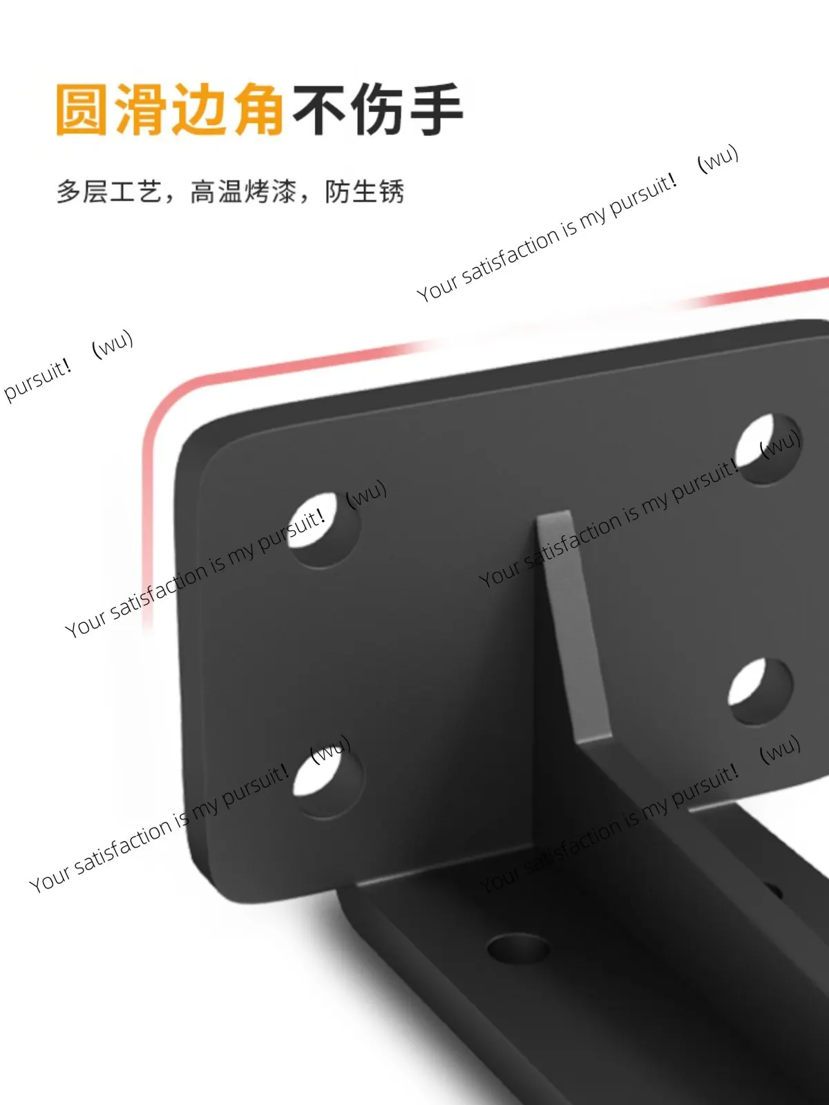 Stainless steel suspended desk TV cabinet triangular support frame, hardware corner code wall-mounted load-bearing bracket
