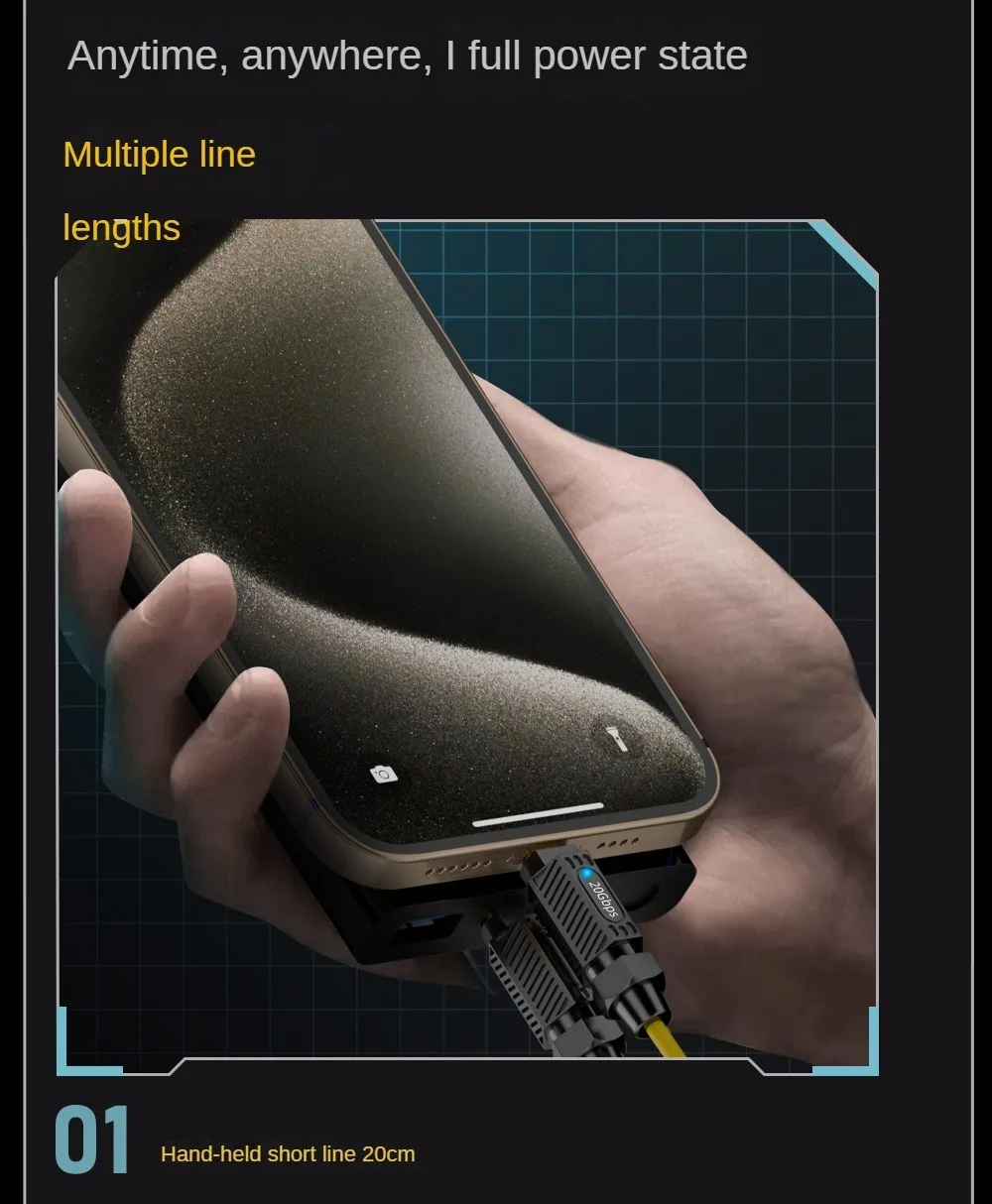 Cable de datos de carga rápida para Macbook, ASUS, iPhone, USB3.2, 20Gbps, PD, 140W, 8K, HD, tipo C a C, extensor de resorte escalable