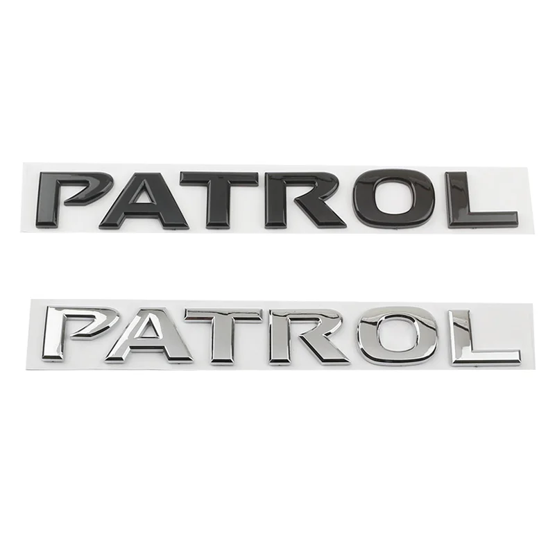 

Car 3D ABS Rear Trunk Letters Words Logo Badge Emblem Decals Sticker For Nissan Patrol Y60 Y61 Y62 Y63 Y64 Styling Accessories