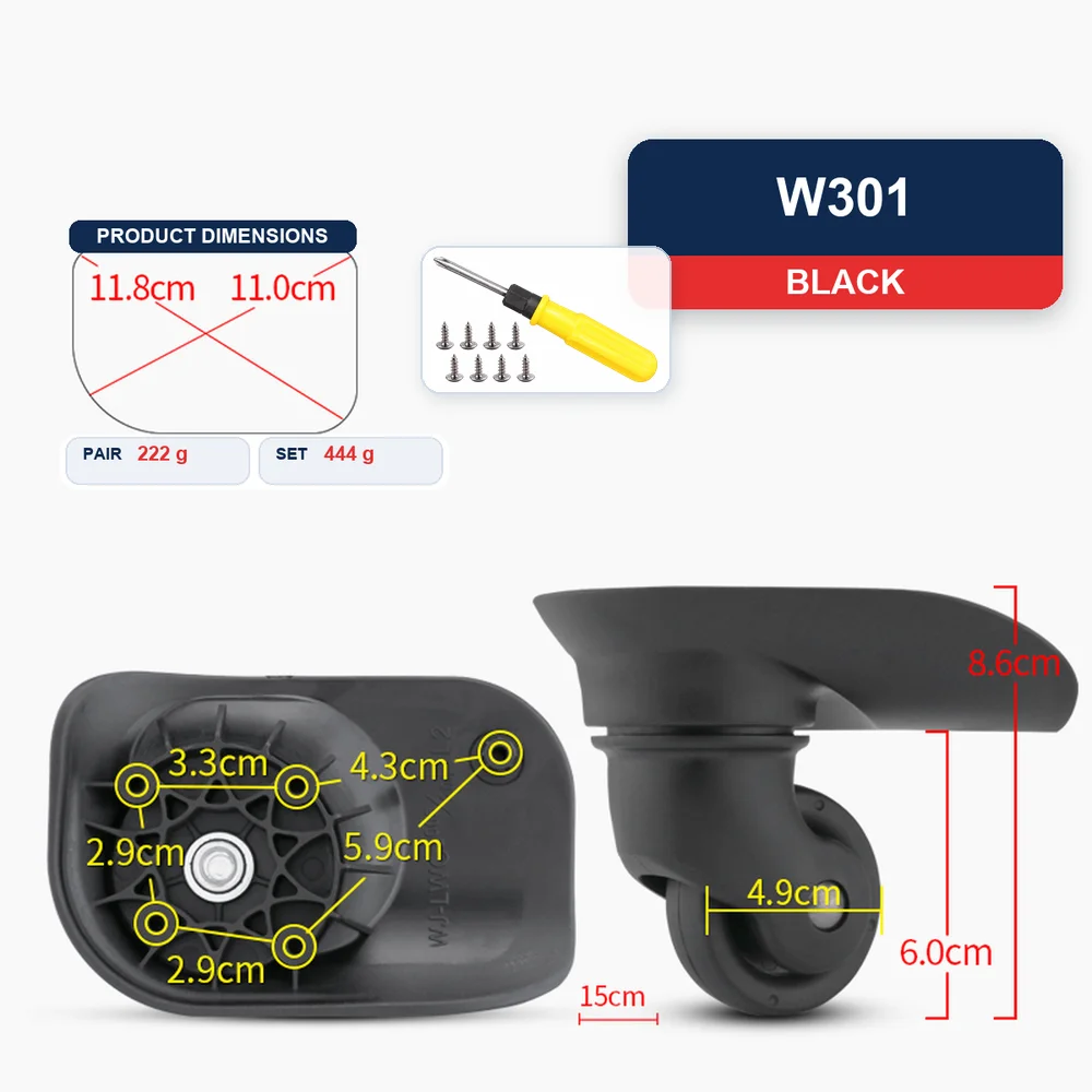 Replacement Luggage Wheel For Swiss Military WJ-LWG-005 For Samsonite YQ-005 For Diplomat WJ-LWG-005 Caster Repair Part
