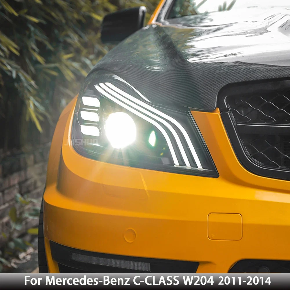 

Для Benz C-Class W204 2011-2014 Автомобильные аксессуары Фара в сборе Светодиодные фонари Лампа DRL Сигнал Plug and Play Дневные ходы