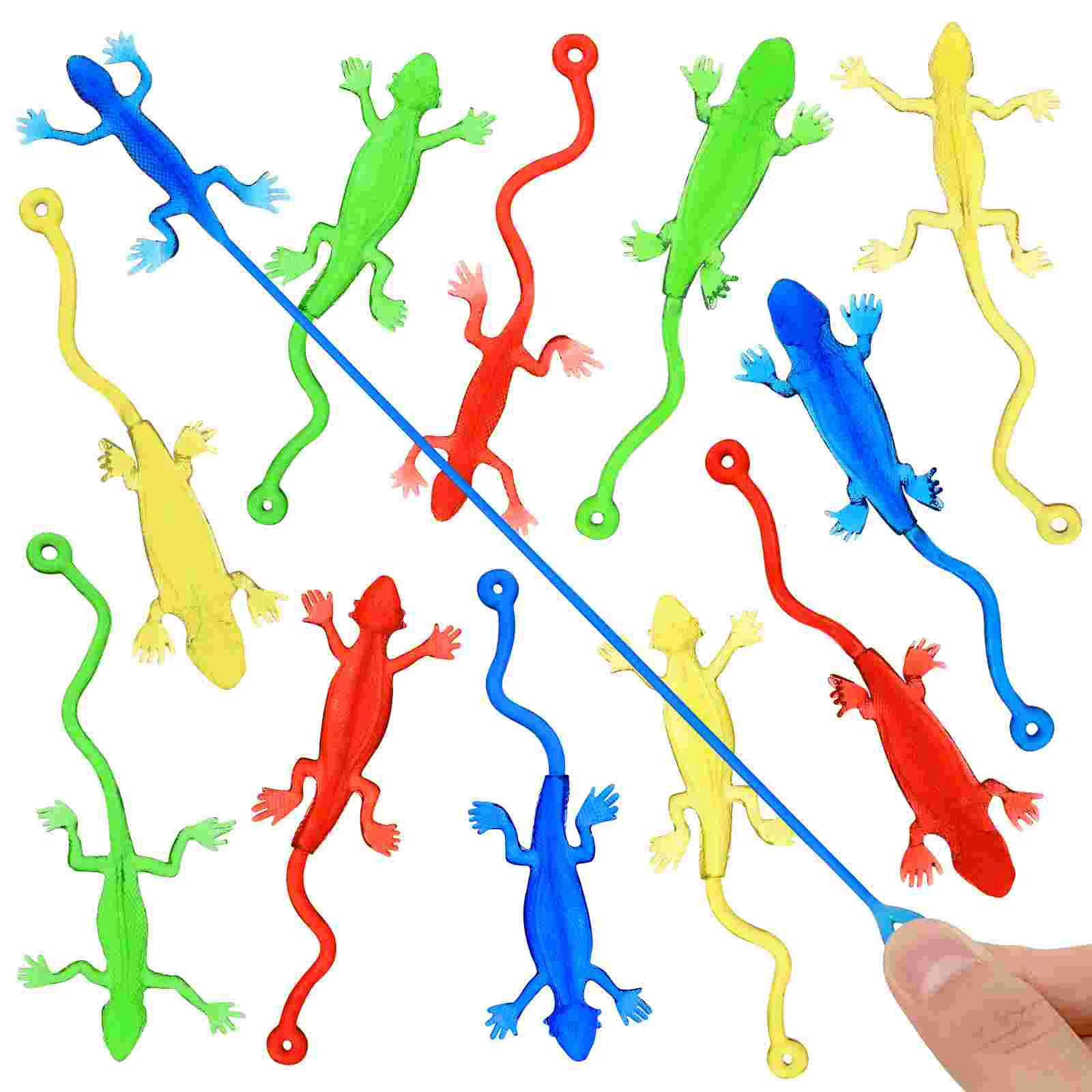 24 Pcs Sticky Lizard Toy Stretchy Cabrite Imaginative Sensory Plaything Strange Stretchable Children Kids Toys