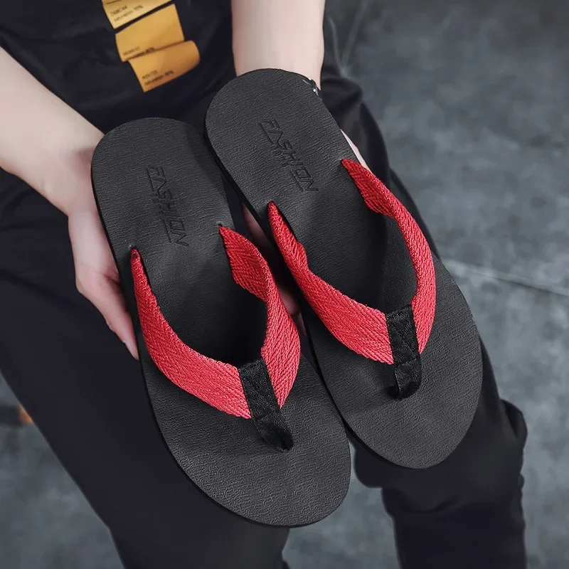 2024 Summer New Flip-flops Casual Non-slip Creative Korean Style Fashion Sandals Personalized Sandals Beach Shoes