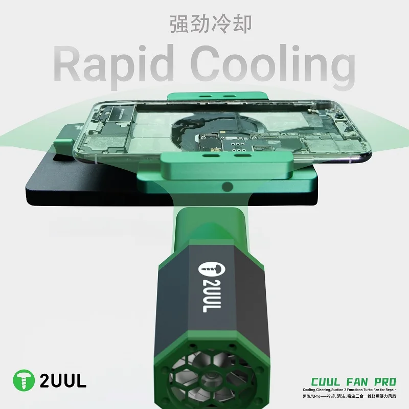 2uul DA97  Electric Turbo Fan Type-C Charging Li-on Battery 4 Adjustable Gears Cooling Dust Cleaning Suction Function For Phone
