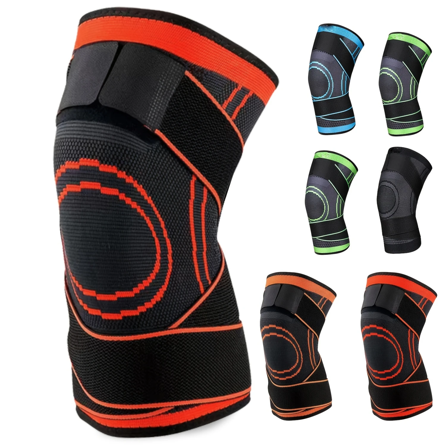 

2pcs Unisex Knee Sleeve, Professional Knee Brace With Adjustable Straps, Premium Compression Support For Arthritis Pain, Running