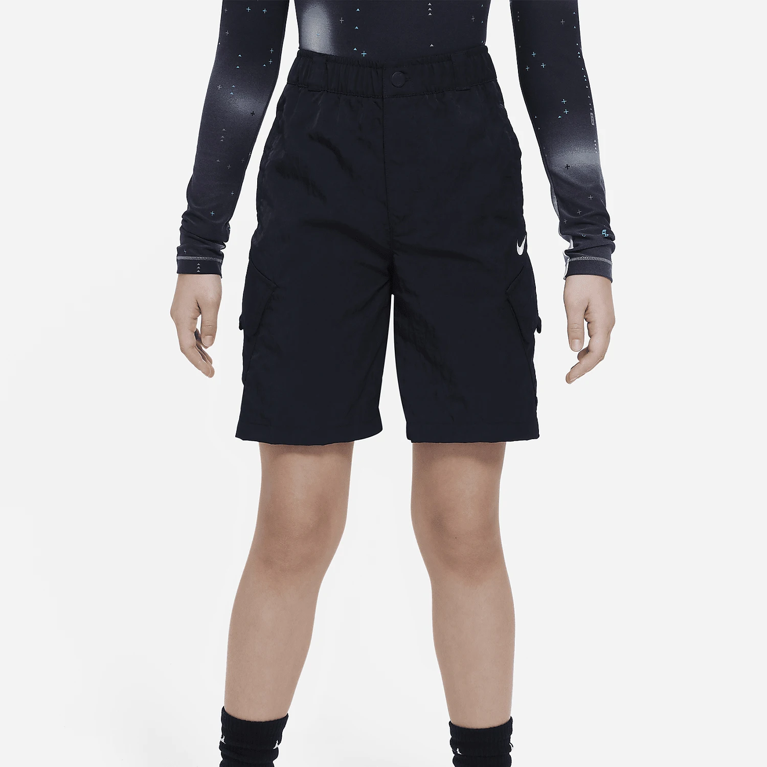 

Официальные тканые шорты-карго Nike для игр на открытом воздухе для больших детей FB1326-010