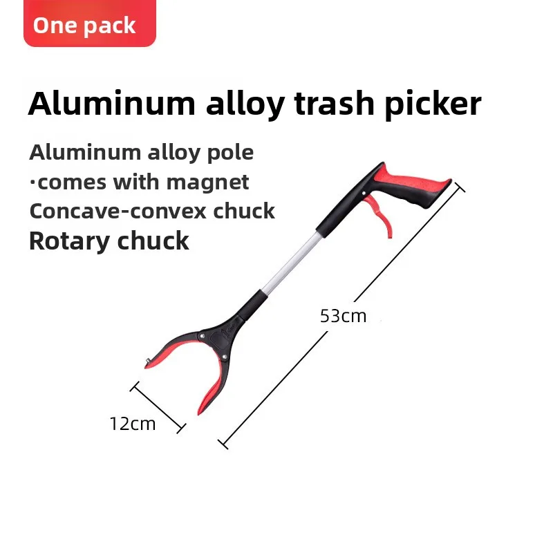 Faltbarer Müllgreifer 80cm aus Aluminiumlegierung, Greifzange für Senioren und Kinder, Müllsammler-Werkzeug – Detail 7