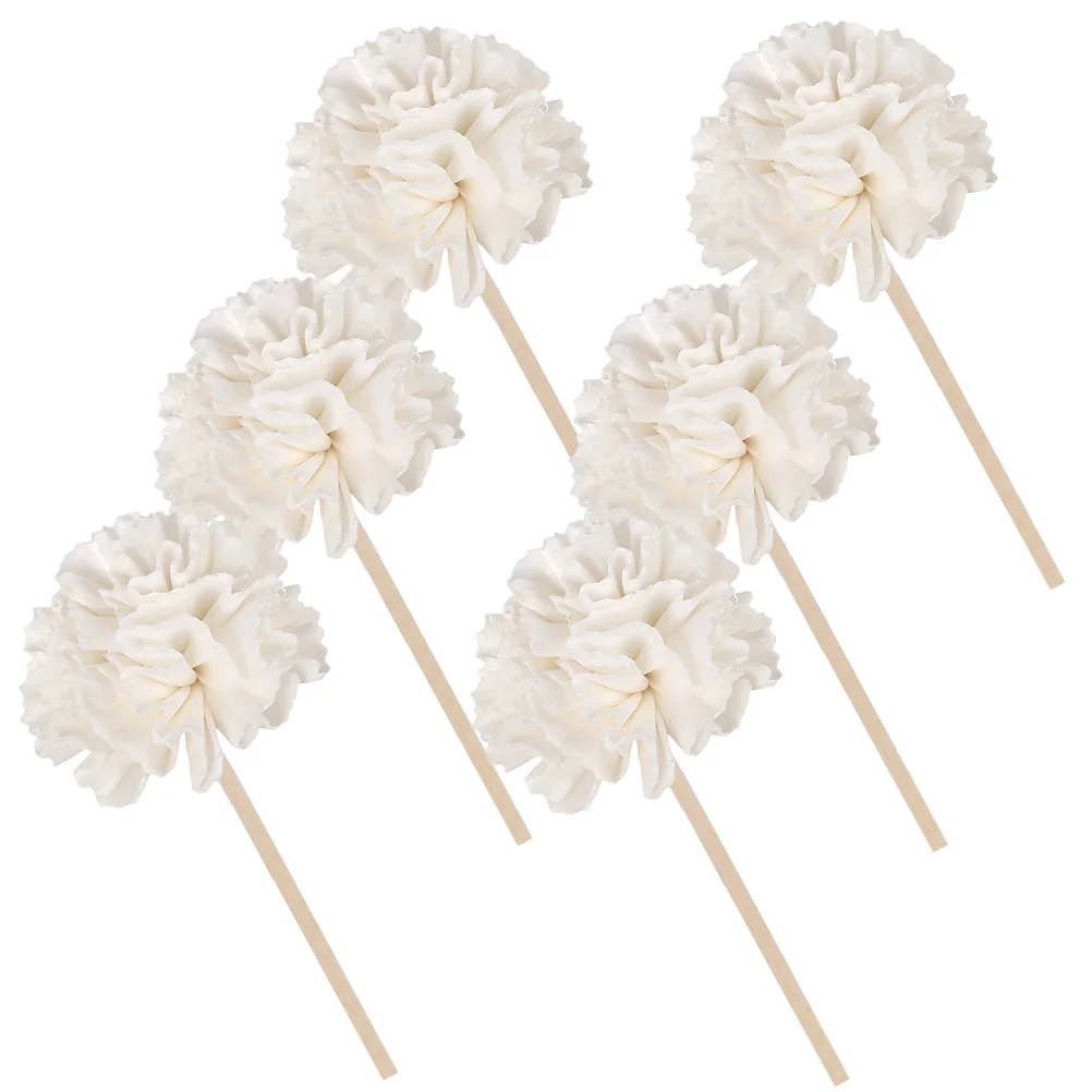 6 Pcs Aromatherapy Flowers Essential Oil Diffuse Sticks Diffuser Reeds Fragrance Rattan