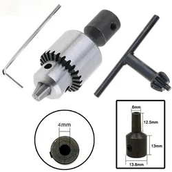 Micro Motor Drill Chuck gamma di serraggio 0.3-4mm Mini mandrino per trapano montato su cono con chiave a T e L e connettore 4/5/6/8mm