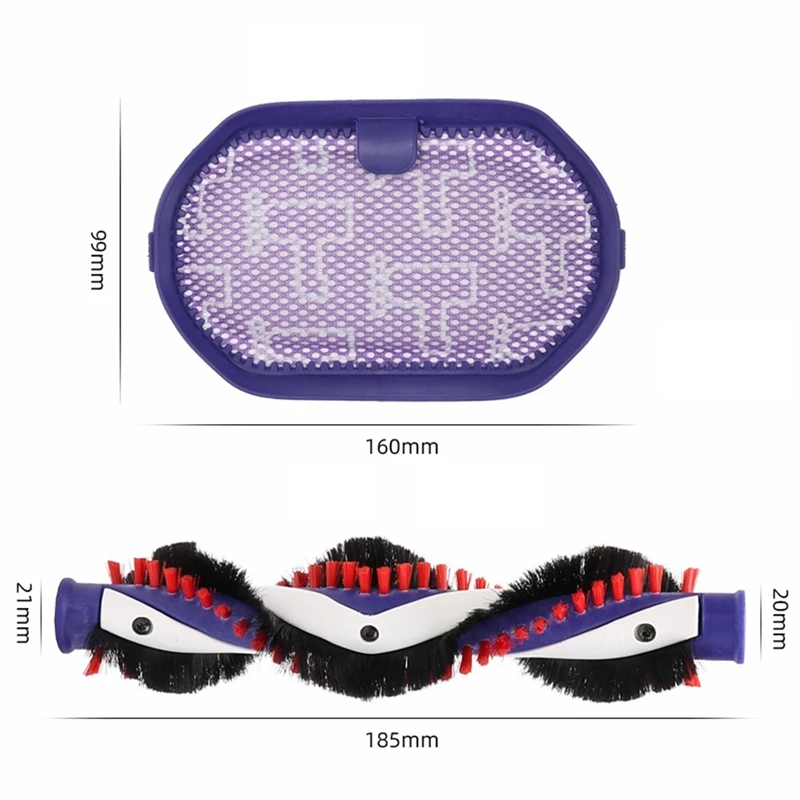 Substituição do filtro da escova do rolo para DYSON DC35, DC44, DC45 920929 -01 917066 -02 Filtros HEPA de poeira para aspirador de pó