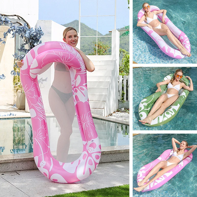 

Надувной водный гамак-шезлонг 2026 Summer Pattern, складной, портативный, для взрослых, для игр в бассейне