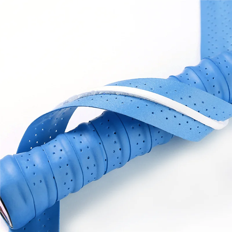 2PCS Thickened Tennis and Badminton Non-Slip Sweat-Absorbing Grip Tape with Holes, Breathable Non-Slip, Fishing Rod Wrapping Tap