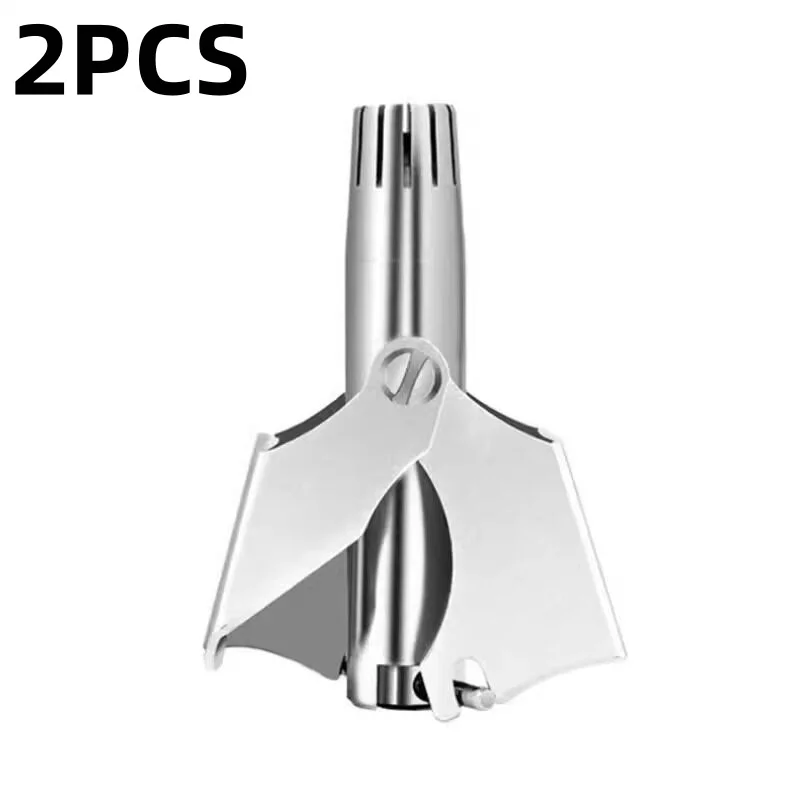 1/2PCS Manual Nose Ear Hair Trimmer Stainless Steel Washable Portable Grooming Tool for Men Women with Cleaning Brush view 6