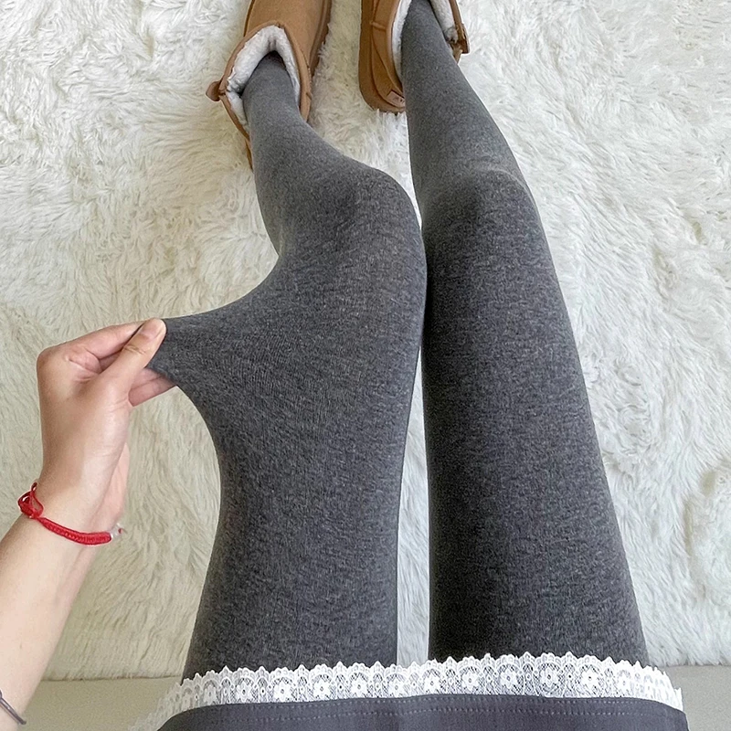 

Women Fashion Knitted Tights 2025 Autumn Winter Elastic Dark Grey Stocking High Waist Y2K Ootd Streetwear Tights Pantyhose