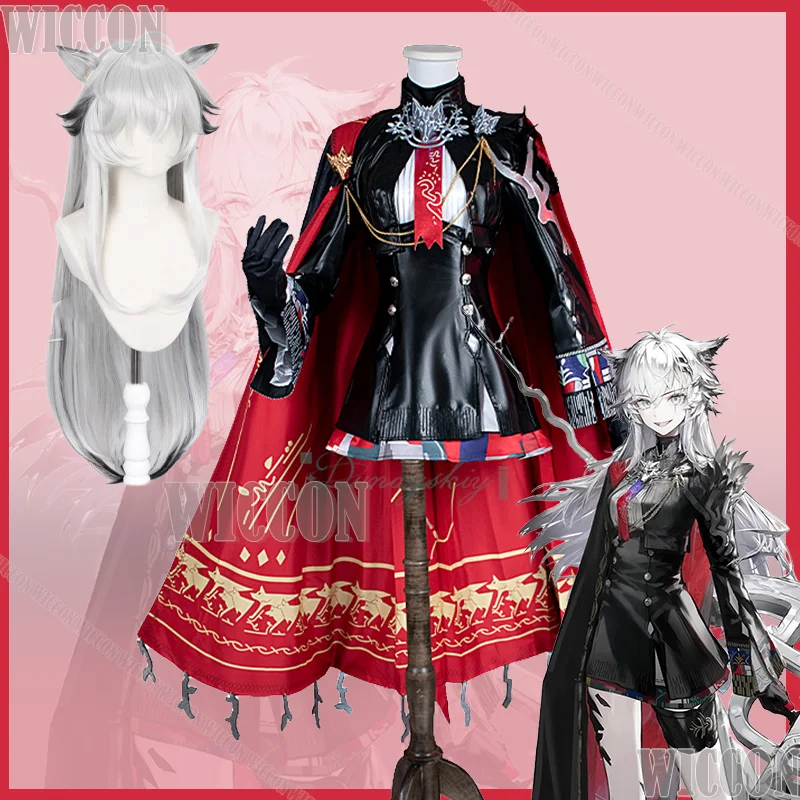 

Игра Arknights Lappland, одежда для косплея, парик, платье, униформа, головной убор с хвостом, плащ, аксессуары для женщин и девочек, костюм Comic Con на Хэллоуин