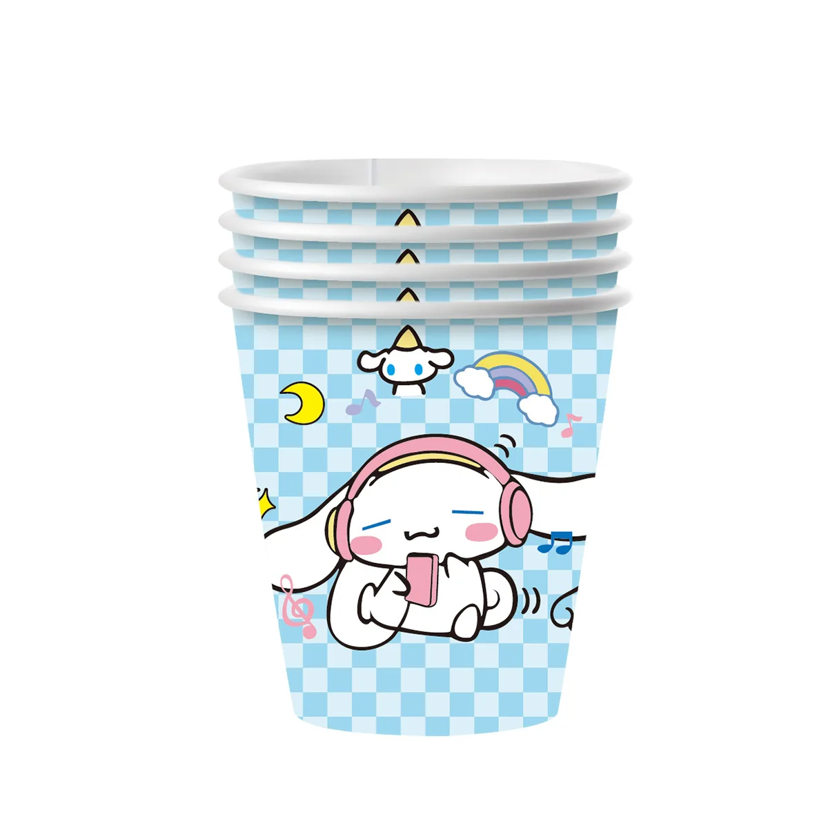 مجموعة أدوات المائدة القابل للتصرف من سينامورول، لوازم حفلات أعياد الميلاد، سكين، لوحة شوكة، مناشف ورقية، زينة احتفالية زرقاء #4