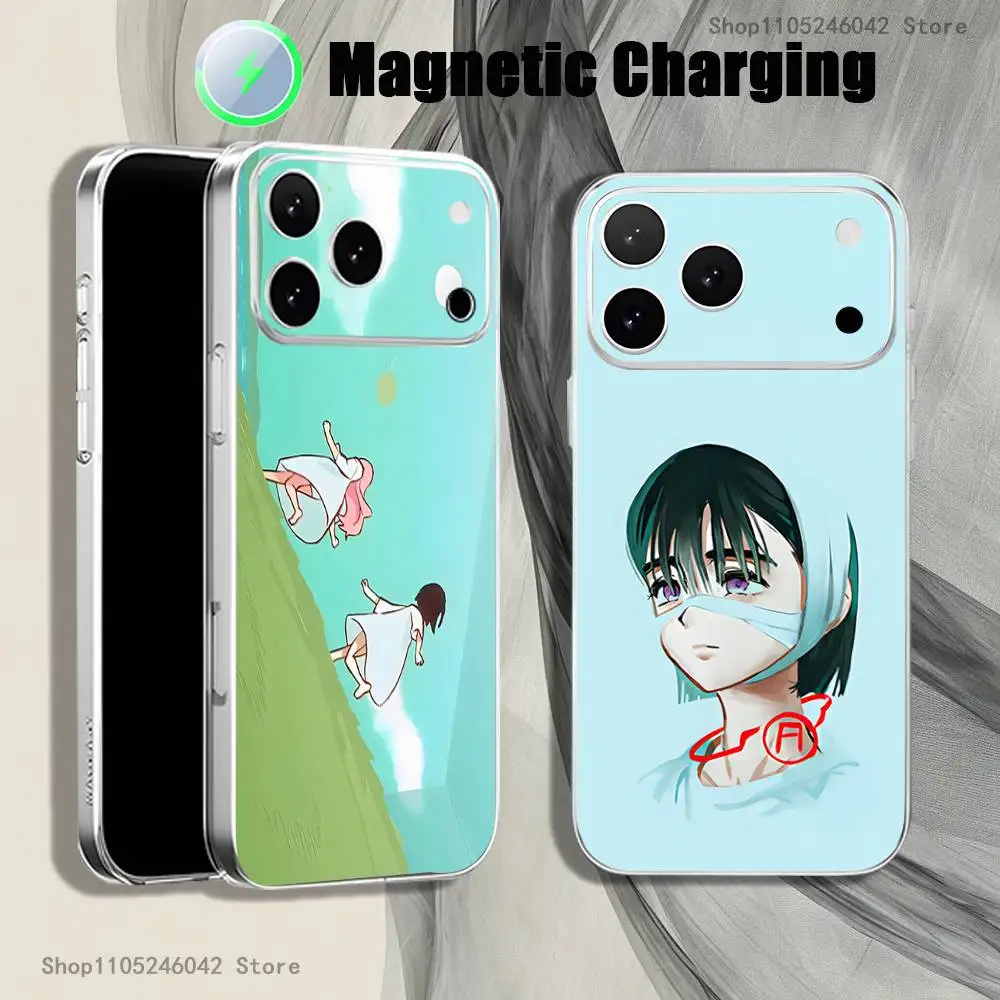 

A-Aliens Stage Suas and Mizis Transparent White Phone Case For iPhone 17,16,15,14,13,12,Pro,Max,Plus Magnetic Wireless Charging