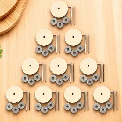 

10 Sets Making Supplies Wooden Bear Joint Accessories Connector Children's Bone Toys