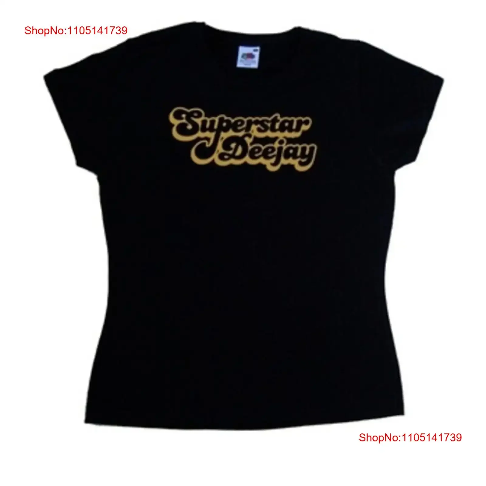 تي شيرت Superstar DJ للسيدات عتيق مغسول وأنيق قليلاً ملابس الشارع ناعمة ومريحة للارتداء اليومي للجنسين