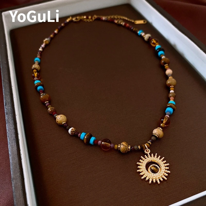 

Fashion Jewelry Luxury Temperament Metal Sun Pendant Necklace For Women Female Gifts Delicate Design Accessories Hot Sale