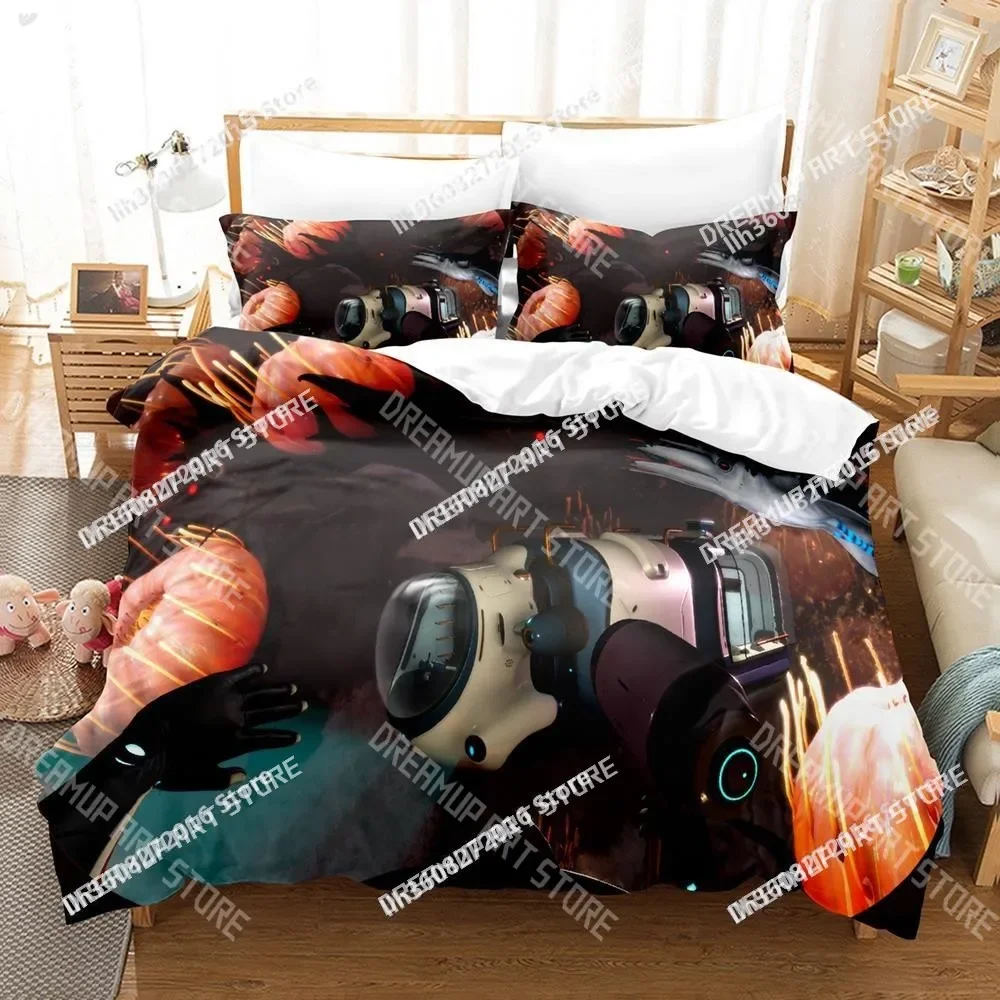 2026 Subnautica Below Zero Bedding Set Single Twin Full Queen King Size Bed Set Adult Kid Bedroom Duvetcover Sets Anime Bed Shee