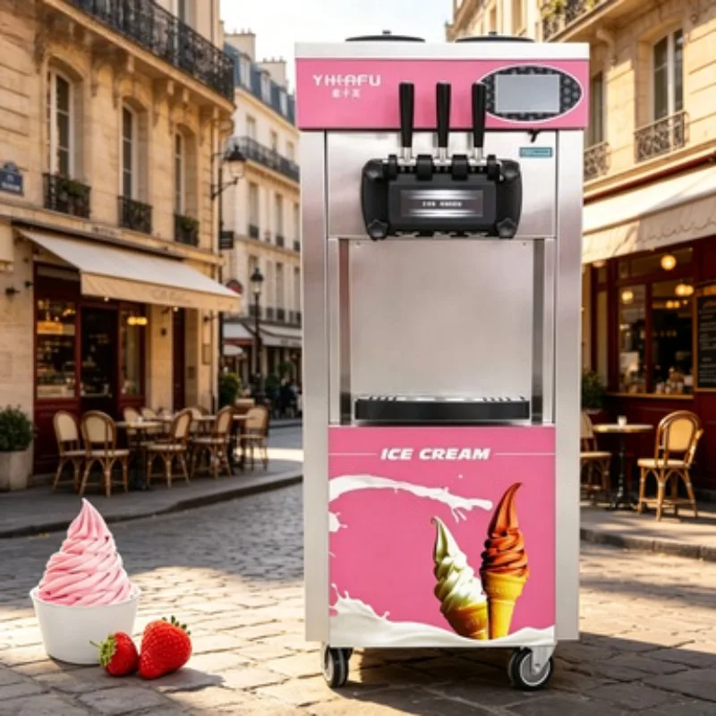 Stainless Steel Batch Freezer Ice Cream Machine Commercial Gelato Maker Soft Serve Equipment for Dessert Shop