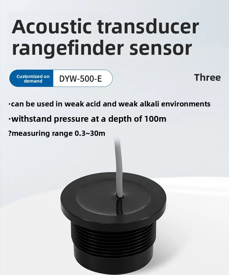 Underwater Ultrasonic Transducer DYW-500-E, Sound Wave Ranging Flow Meter & Vibration Sensor