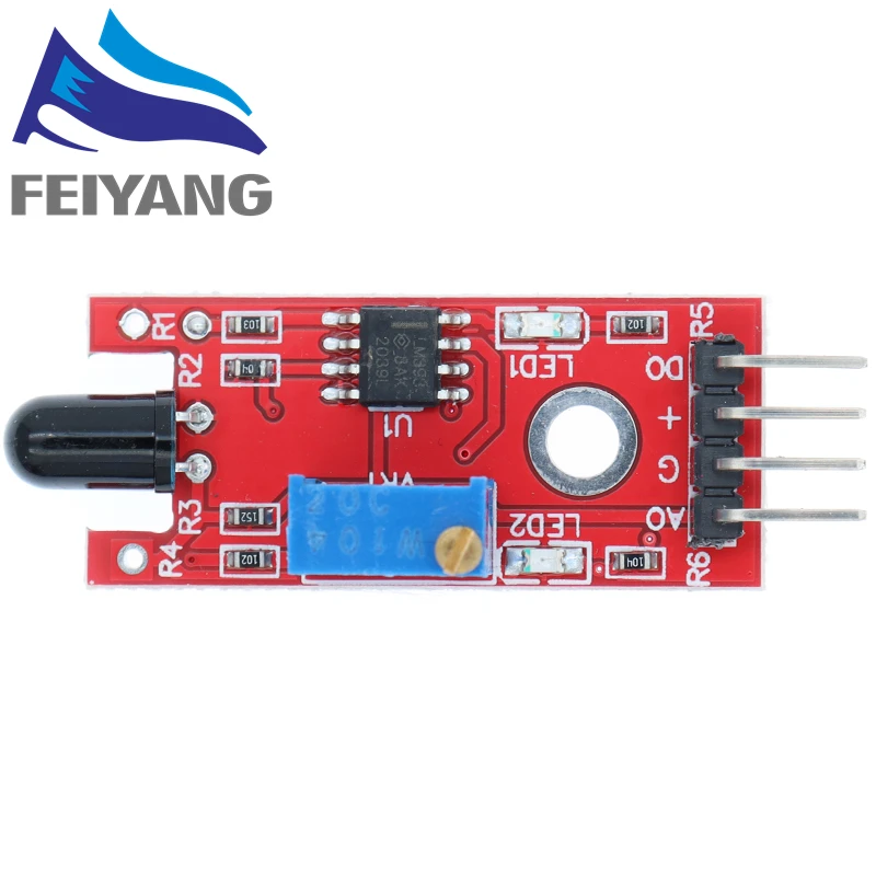 New 4PIN KY-026 Flame Sensor Module IR Sensor Detector Module Temperature Detecting Suitable