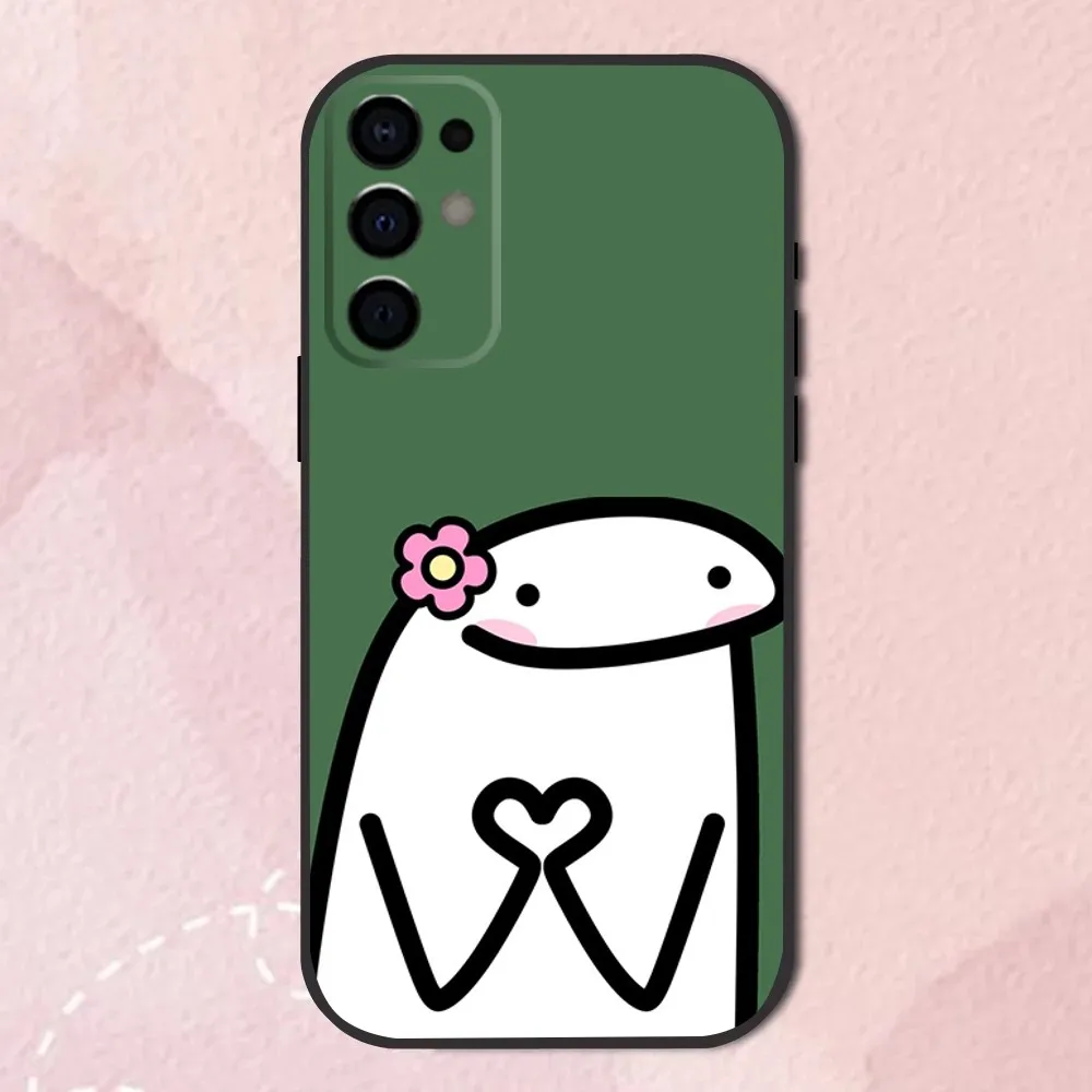 F-Flork Funny Meme Phone Case For Samsung S24,S21,S22,S23,S30,Ultra,S20,Plus,Fe,Lite,Note,10,9,5G Black Soft Cover