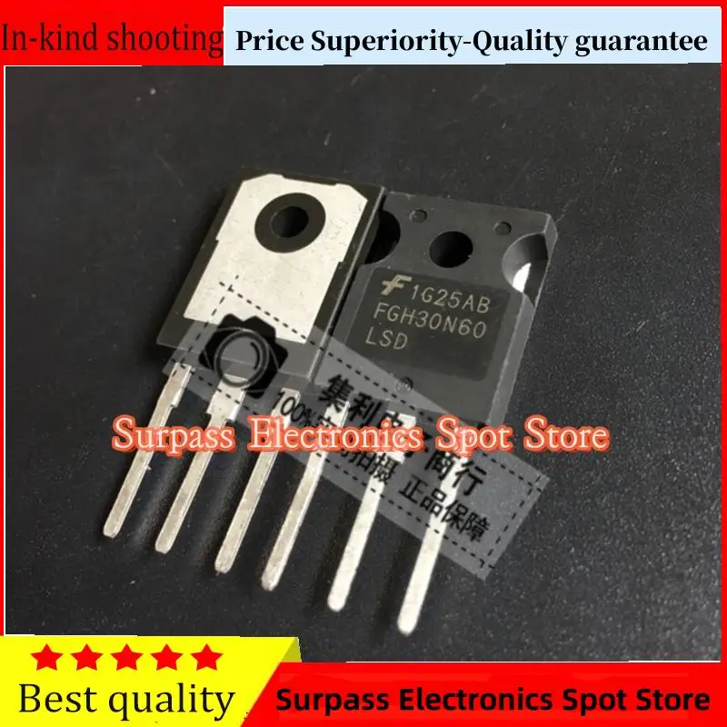 10PCS-100PCS  FGH30N60 FGH30N60LSD  IGBT TO-247 30A/600V Price Superiority-Quality guarantee