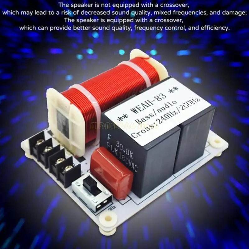 F62C 400W BASS SUPWOOFER CROSSOVER TERPLITION DISIDER SPEIDER