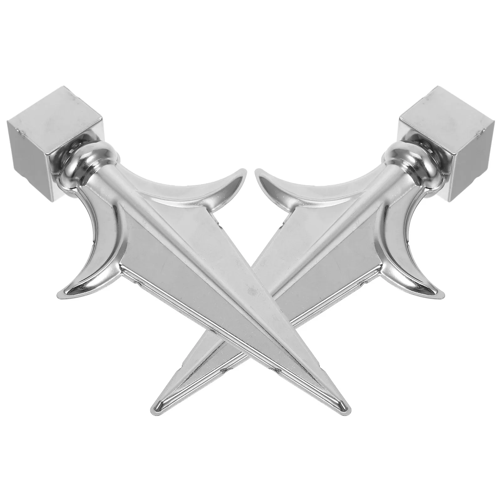2Pcs Metal Finials Decorative Fence Spears Outdoor Post Caps for Garden Finials Trident Spiderweb Door Topper