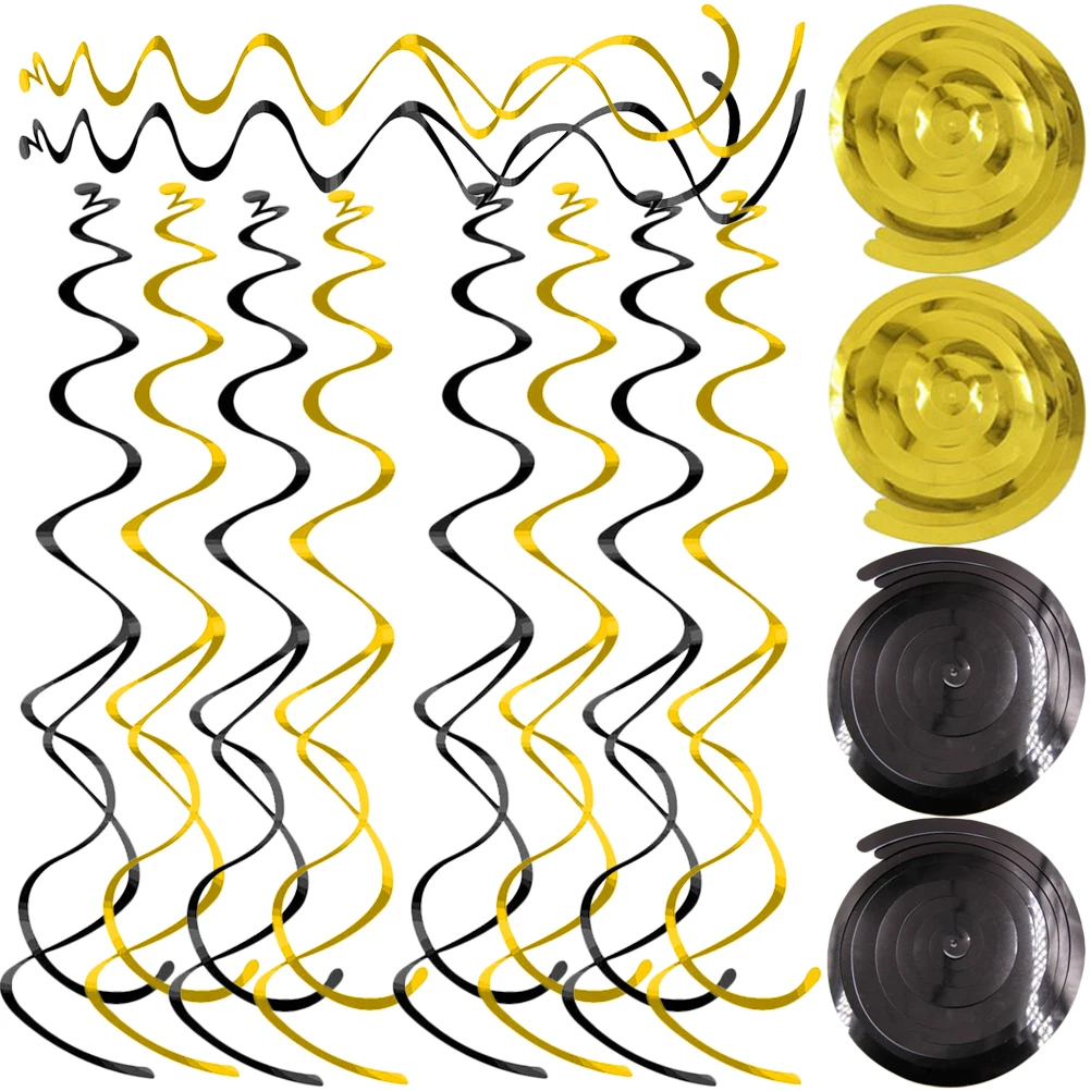

24 Pcs Double Helix Hanging Decorations Plastic Spiral Pendants for Wedding Birthday Shower Ceiling Decor Lightweight