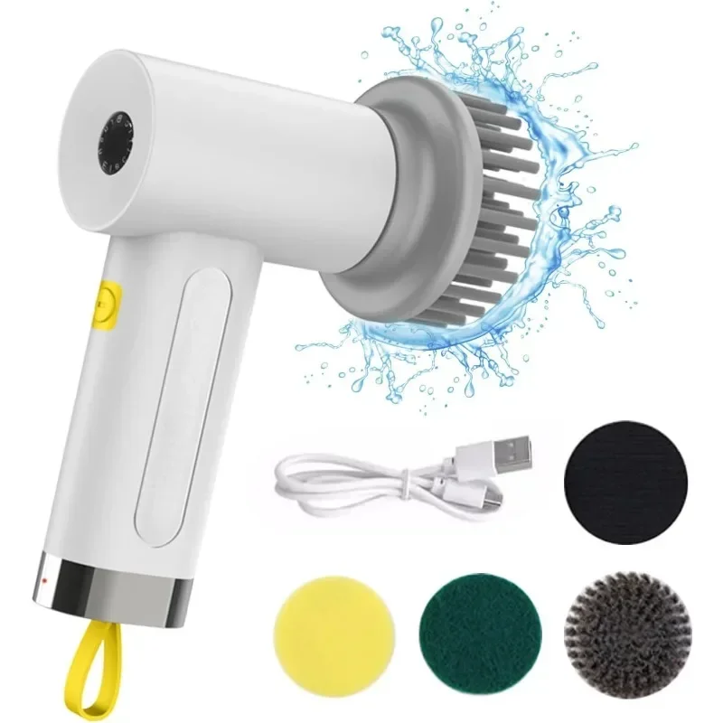 

Rechargeable Electric Cleaning Brush Home Cleaning Washing Sink Scrubber Kitchen Bathroom Bathtub Dishwashing Spin Scrubber