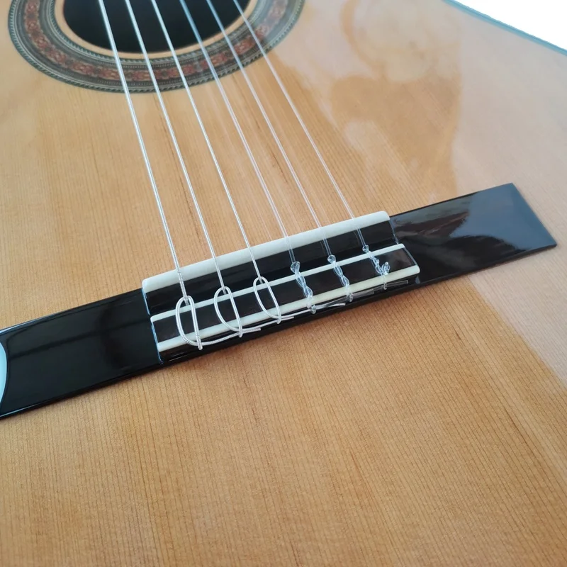 Handcrafted Classical Guitar Solid Cedar Top Rosewood Back & Sides Lattice Bracing Nylon String Instrument For Practice