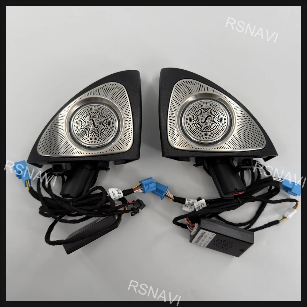 3D Rotating Tweeter Speakers with Ambient Lighting for Mercedes-Benz C-Class W205 GLC X253 2015-2021 Car Interior Audio Retrofit