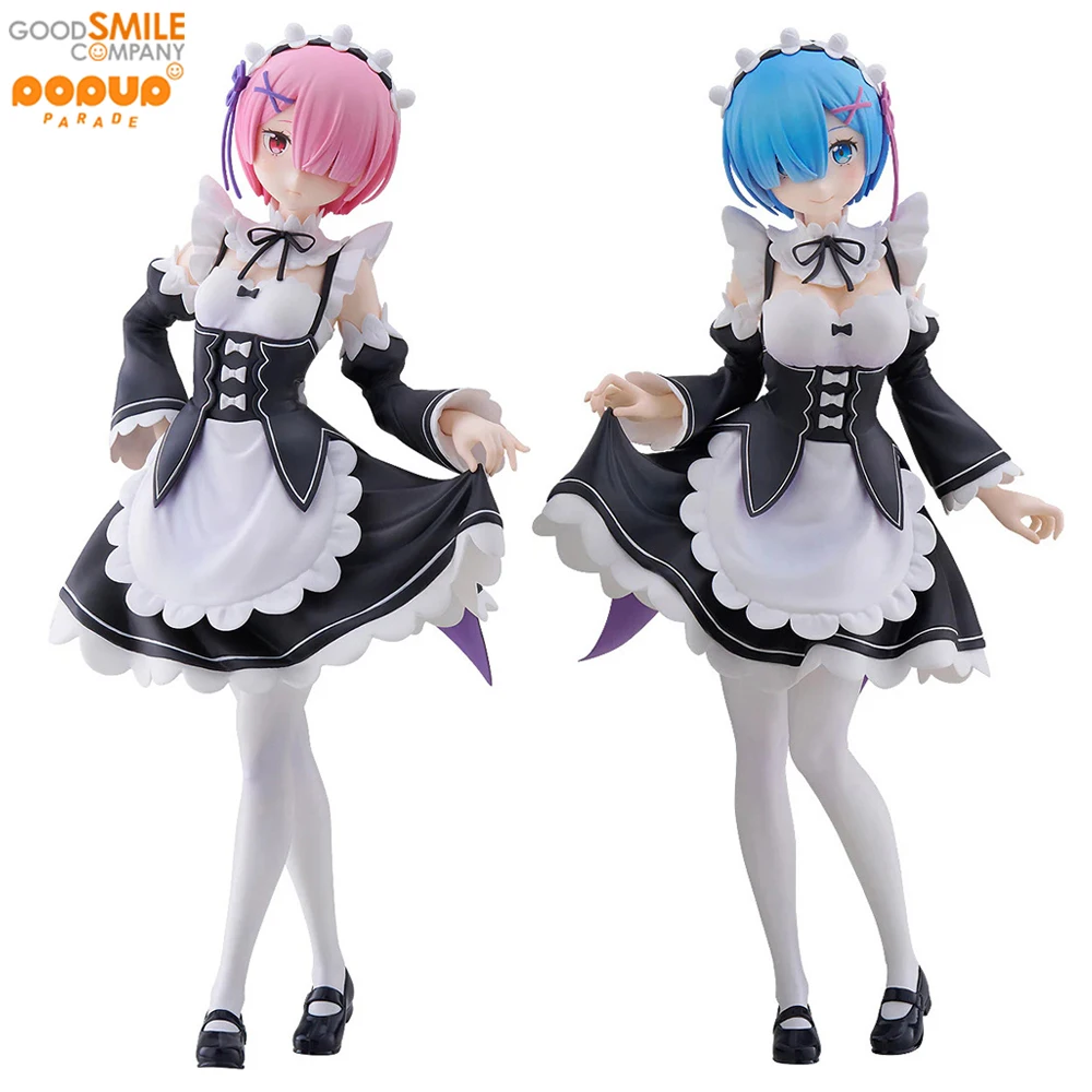 Original NEW Good Smile Company POP UP PARADE Ram & Rem (Re:Zero) 22cm L Size Collectible Anime Figure Model Ornament Toys